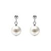Exquisite Korean Style 999 Pure Silver Pearl Dangle Earrings for Women - Niche Design, High-End Ear Jewelry