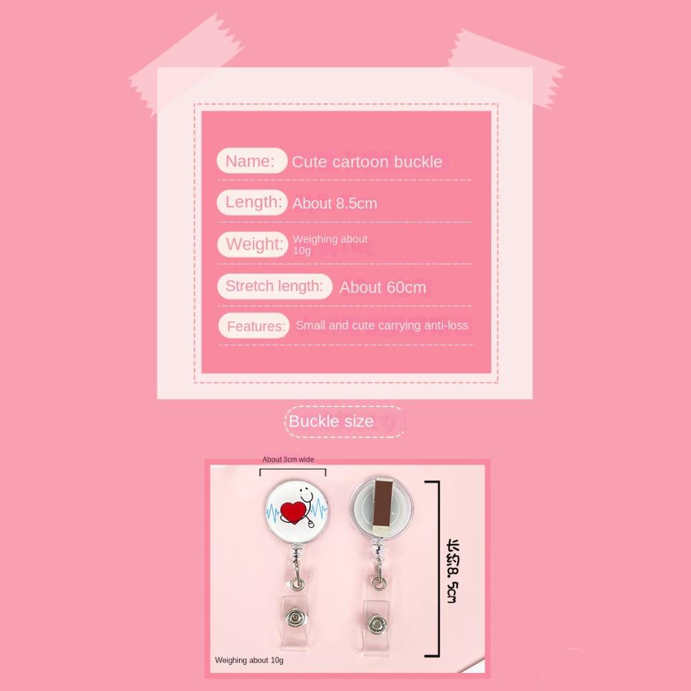 ID Card Accessories Nurse Retractable Badge Reel Cute Retractable Badge Reel  Office Worker