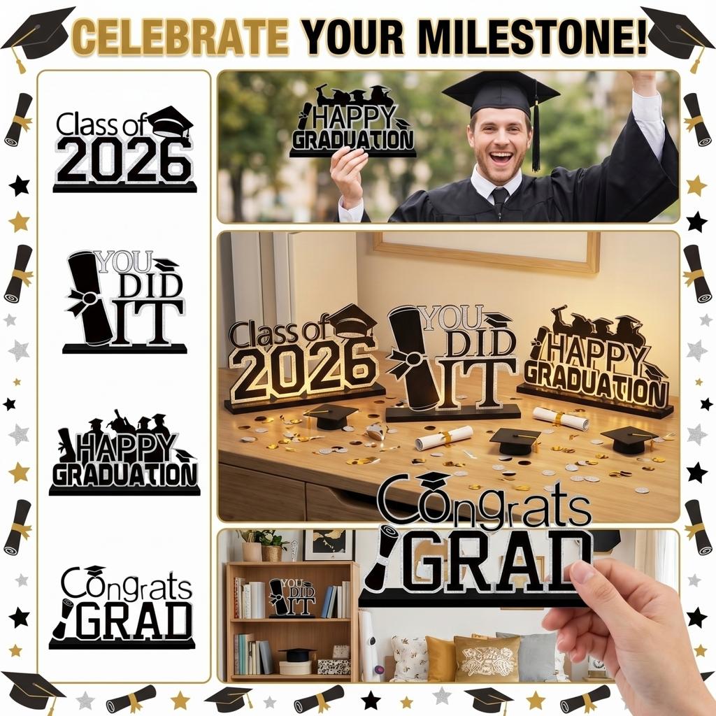 Graduation Wooden Desktop Decoration