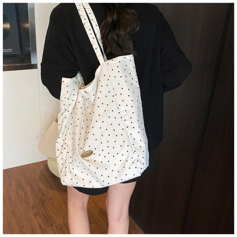 Karierte Canvas-Tasche Lazy Style neue Tasche mit großer Kapazität Damen Freizeit College-Student Tragetasche