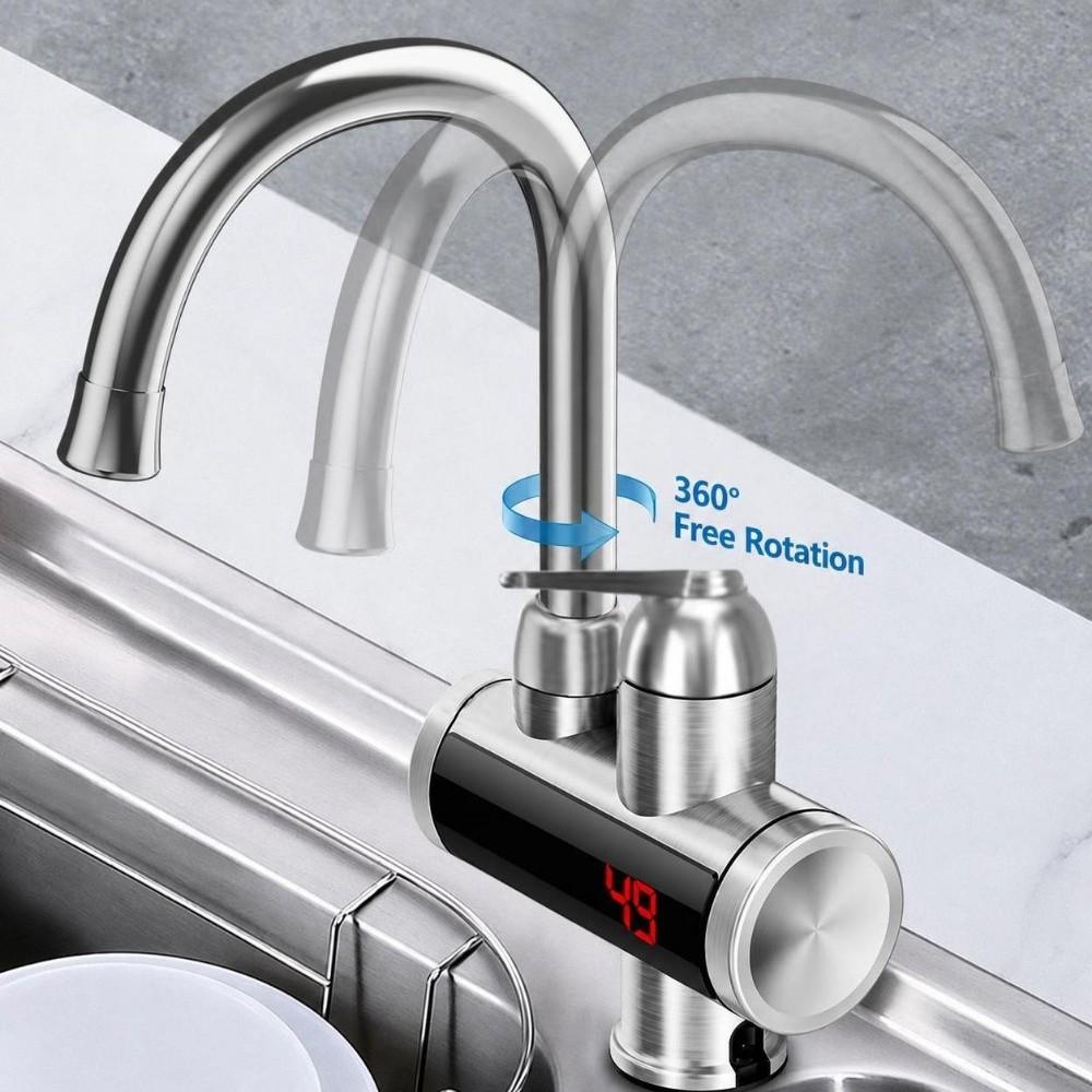 360° Rotating Instant Water Heater Faucet Digital Display Electric Hot Water Faucet Kitchen