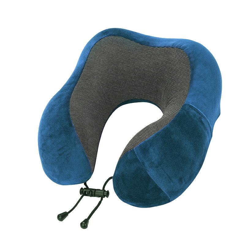 Travel Pillow U-Shape Pure Memory Foam Neck Pillow for Airplane Office Nap Cervical Pillows Flight Sleeping Head Neck Support
