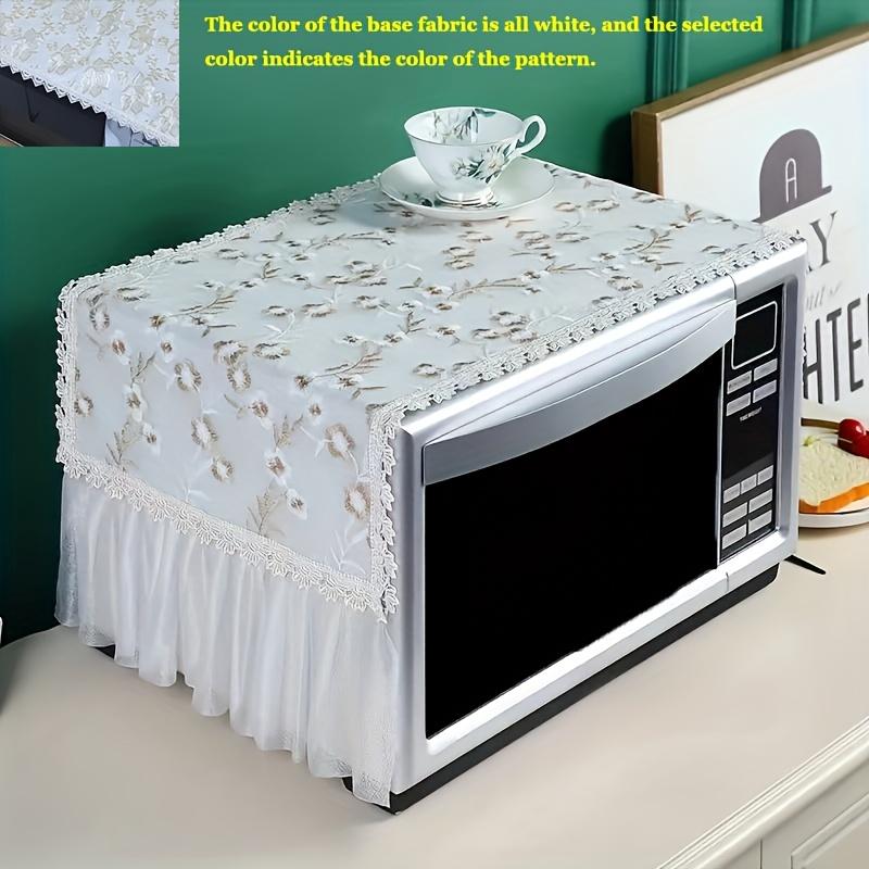 Microwave Oven Cover, Floral Pattern, Protective Dust-Proof Cloth, Essential Kitchen Tool, Color Subject to Picture