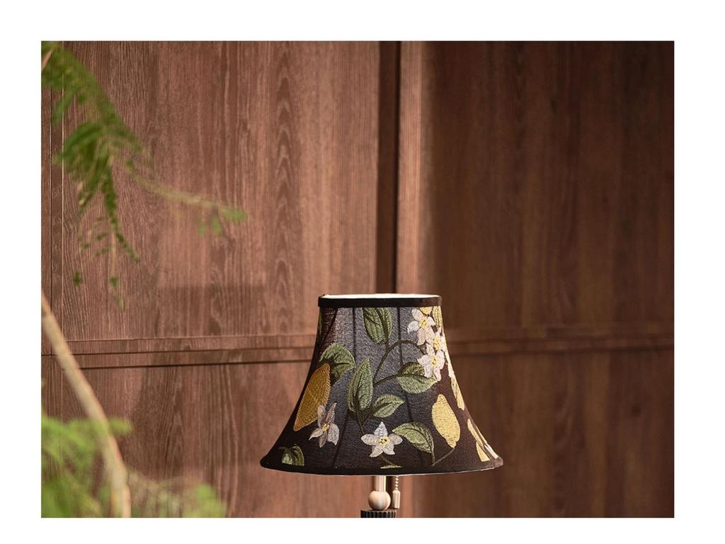 Luxury Mid-Century French Wabi-Sabi Lamp: Retro Embroidered Table Light for Living Room or Bedroom