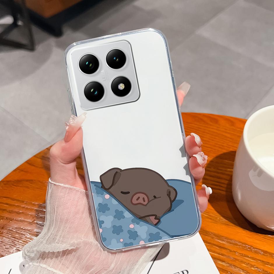 Case For Xiaomi 15T 15T Pro Adorable Astronaut Cat Anti-Fingerprint Fashion Transparent Housing For xiaomi15t 15tpro Protector
