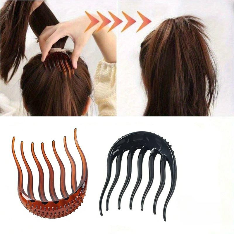 1pcs Women Hair Side Comb, Heightening Ponytail Clip, Casual Hairstyle, Easy Hairdressing Accessory, Stylish Hair Design Accessory