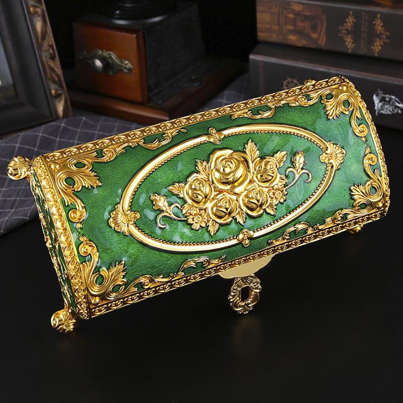 Europäische exquisite Schmuckschatulle, hochwertige Möbel, Retro-Aufbewahrungsbox, klassische Schmuckschatulle, Schmuck kreative Luxus-Schmuckschatulle.