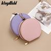 Fashionable Multicolor INS Style Round Zipper Coin Purse & Card Key Holder