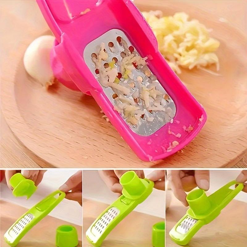 1pc Multifunction Stainless Steel Pressing Garlic Slicer Cutter Shredder Kitchen Tool Easy To Install and Use Easy To Cut Clean and Wash