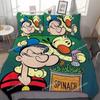 Exquisite 3D The Sailor Wallpaper Cartoon P-Popeyes Digital Printing Bedding Set Duvet Cover Comforter Bed Boys Girls Gift