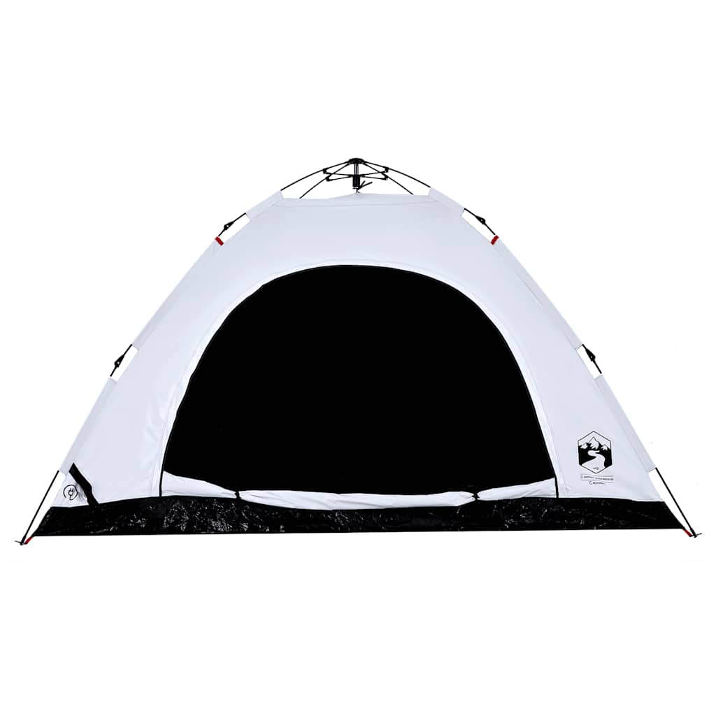 5 Person Camping Tent White Blackout Fabric Quick Release System