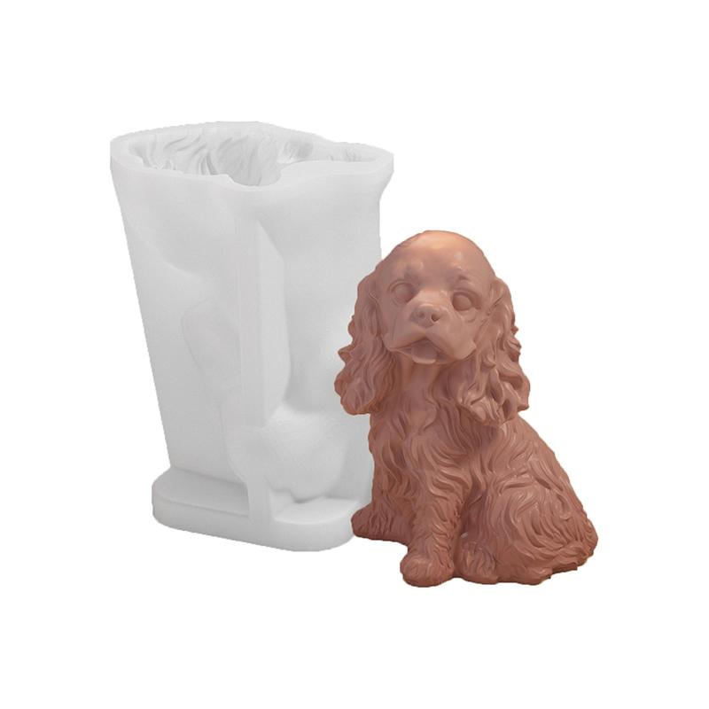 Lovely 3D Animal Candle Silicone Mold Pet Dog Diy Aromatherapy Plaster Candle Resin Mold Soap Craft Casting Mold Home Decor