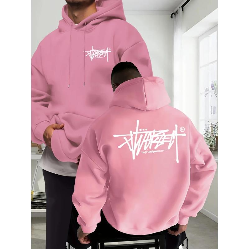Sudadera con capucha de letras de graffiti para hombre y mujer, para exteriores, callejera, hip-hop, vacaciones, fitness, holgada, deportiva, para pareja, otoño, invierno, manga larga