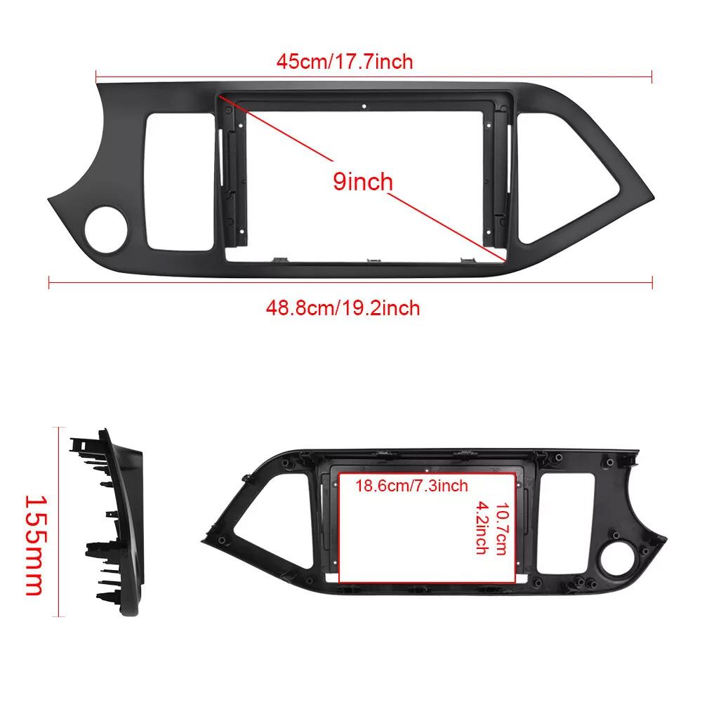 9.7" Vertical Style Tesla Screen Android for KIA PICANTO Morning 2011-2014 Multimedia Car Radio Navigation GPS video player
