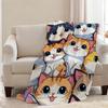 Blanket Throw Super Big Cosy Cute Plush Living Room Sofa Couch Cartoon Childish Cat Eyes Birthday Gifts