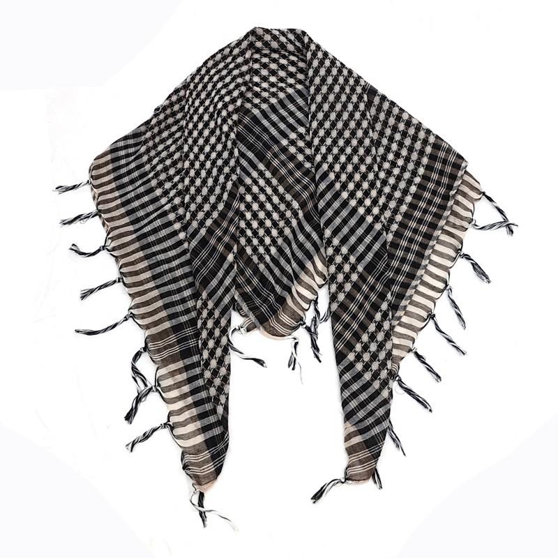 Cotton Plaid Keffiyeh Head Neck Scarves Arab Wrap With Tassel Shemagh Desert Scarf Ready Stock Available