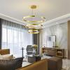 Modern Nordic Gold LED Chandelier - Luxury Ring Light for Living Room, Bedroom, or Restaurant