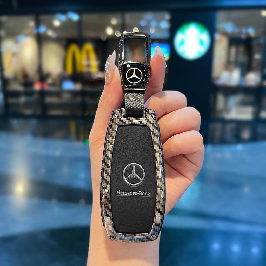 PNR1 Car Remote Key Case Cover Shell For Mercedes Benz A C E S G Class GLC CLE CLA W177 W205 W213 W222 X167 AMG Keychain Accessories