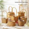 Rattan Hand-Woven Floral Basket - Straw Postpartum Egg & Baby Decoration