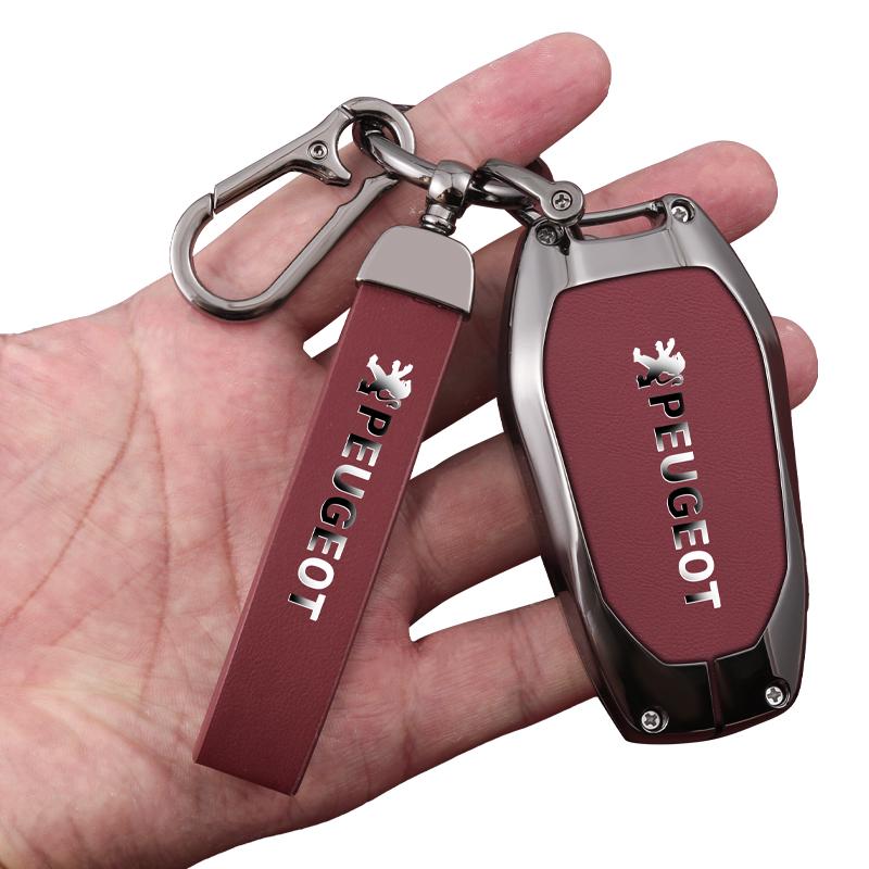 Zinklegierung Auto Smart Fernbedienung Schlüsselhülle Abdeckung Schale Halter Schutz für Peugeot 2008 3008 4008 5008 308 408 508 Schlüsselanhänger Zubehör