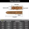 Retro Leather Watch Band 18mm 20mm 22mm 24mm Cowneck Pattern Stainless Steel Pin Buckle Watch Strap Replacement for Men Women