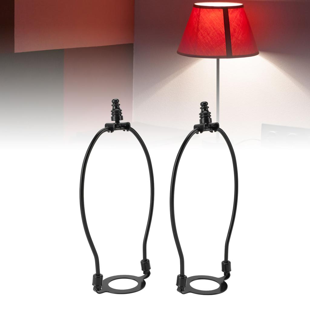 2Pcs   Lamp Shade Harps Holder Kit with E26 Light Base Metal Lampshades Holder for Table and Floor Lamps