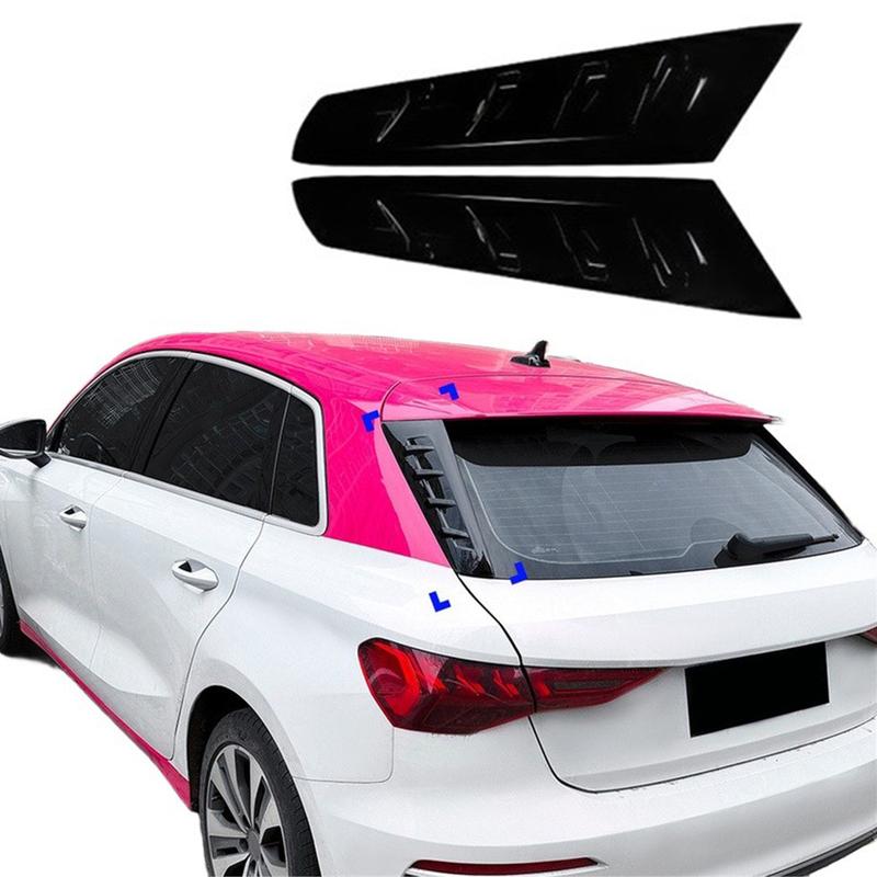Car Rear Side Spoiler Car Rear Side Spoiler Plastic 2pcs + Rear Window Splitter Car Accessories Car Parts Automotive