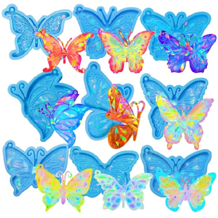 Schmuck Gießform, Silikon Anhänger Harzform Holografischer Schlüsselanhänger Harzform