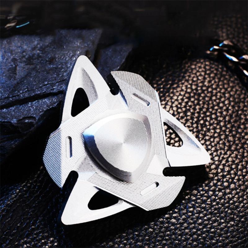 SCIONE Luminous Fingertip Gyro Aluminum Finger Gyro Metal Colorful Luminous Rotating Decompression Toy