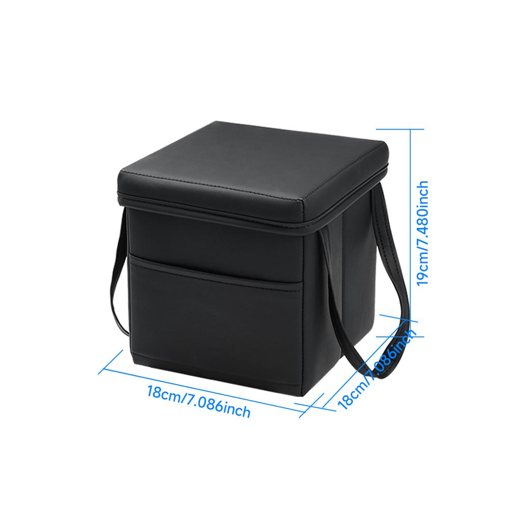 Faltbare Auto-Kofferraumbox Große Kapazität Auto Multifunktionale Werkzeugaufbewahrungstasche Verstauen Aufräumen Auto Mülleimer PU-Leder Autositz
