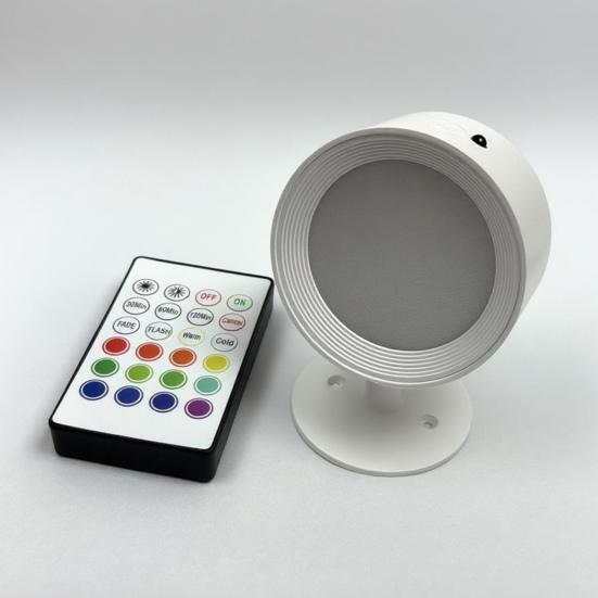 LED Wall Lamp Night Light with Remote Control Dimmable Rechargeable 360-Degree