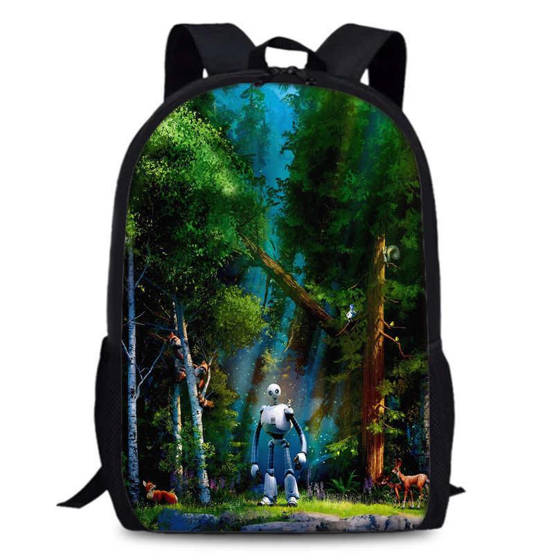 Large Capacity Wild Robot 15 Inch Backpack For Students And Children In Versatile Colors