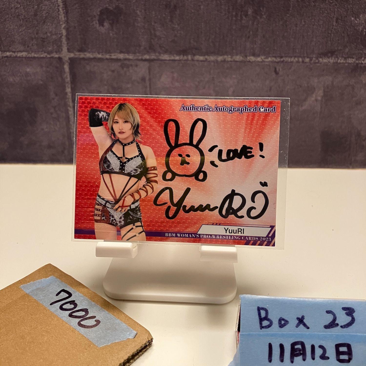 2023 BBM Women Pro-Wrestling YuuRI 007/100 Autographed Card Women s Pro-Wrestling Red Parallel Card