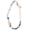 Strip Wood Bead Necklace Multicolor Bohemian Choker Patchwork Cloth Chain Necklace  Decoration