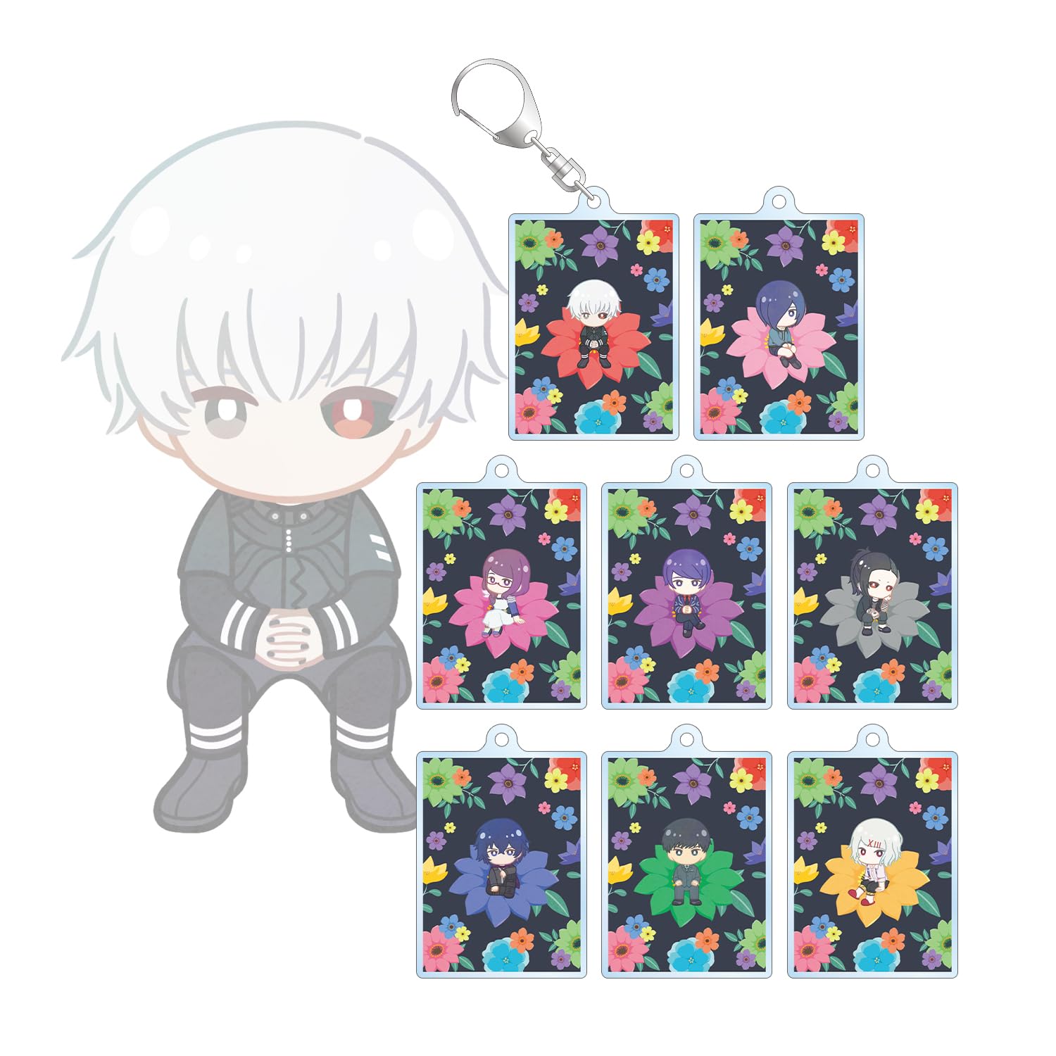 TV Anime  Tokyo Ghoul  Trading Botania Acrylic Keychains Box of 8