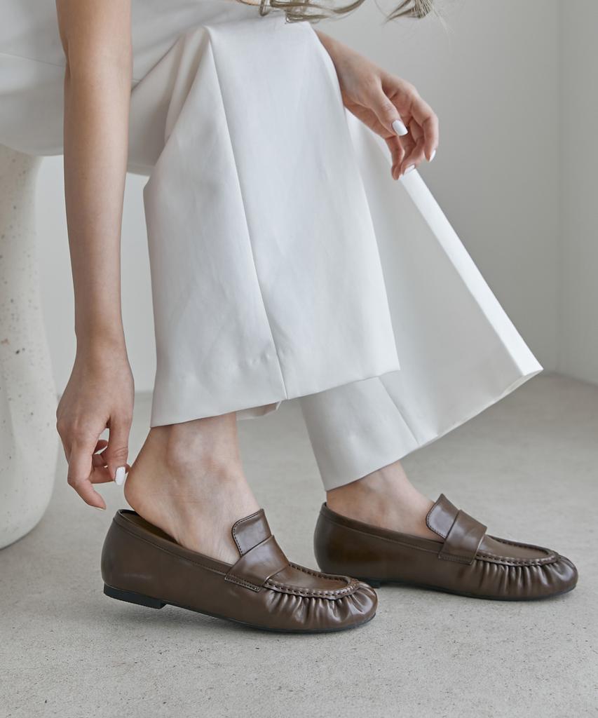 Edel9 Musubi Shirred Penny Loafers 1Cm
