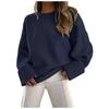 Womens Oversized Crewneck Long Sleeve Fleece Knit Sweater Fall Winter 2026 Soft Warm Casual Streetwear