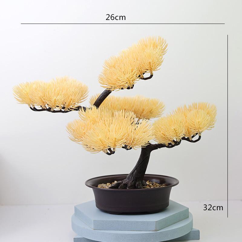 Home Decor Artificial Pine Tree With Plastic Material For Living Room And Office Display