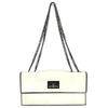 2.55 Hardware Bicolor Logo Crossbody Shoulder Bag Leather White/Black