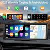 Wireless Carplay Screen for Car 2K Dash Cam, 8.1" HD Portable Car Stereo with Carplay & Android Auto, 1080P Backup Camera, Mirror Link/Bluetooth/GPS