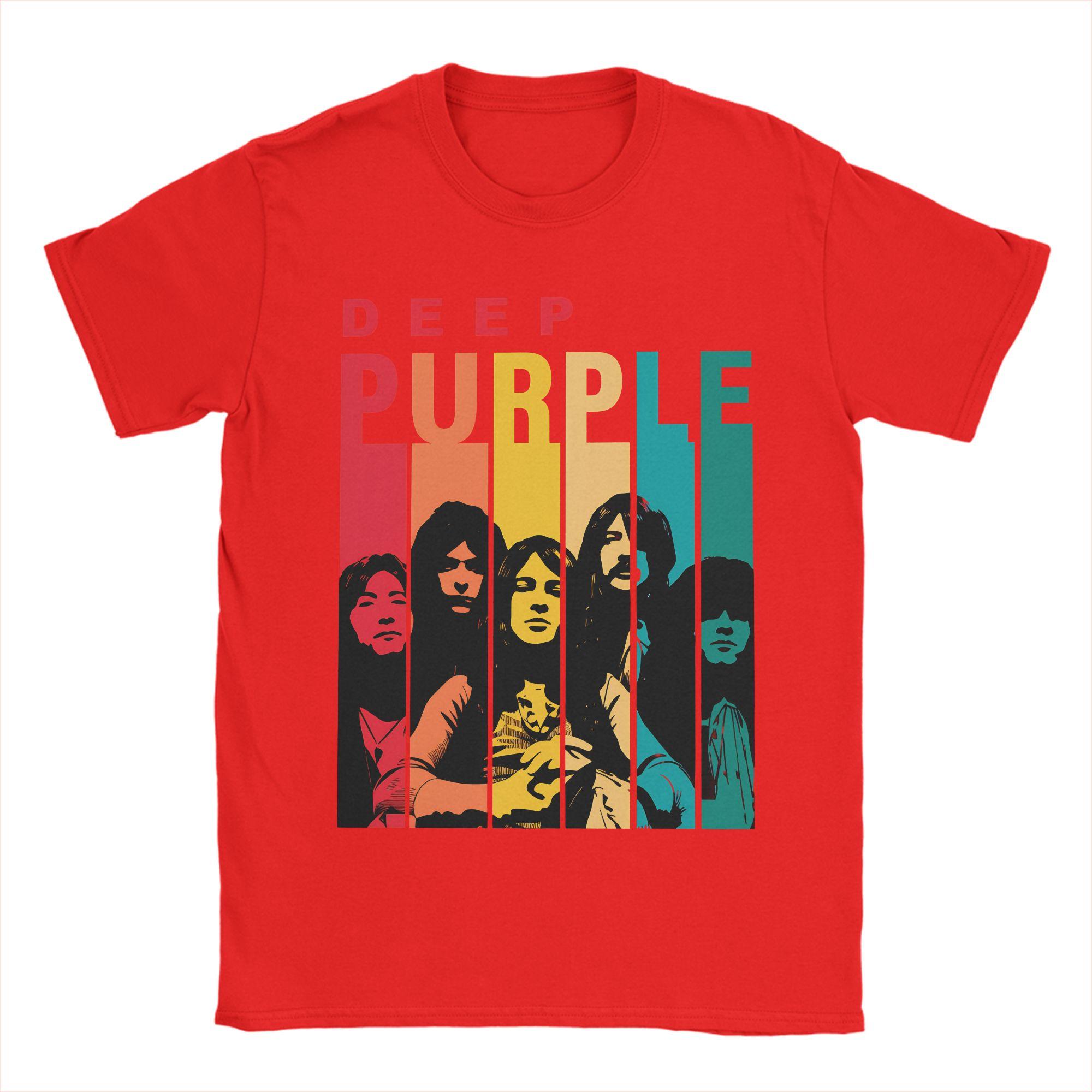 

Harajuku T Shirt Summer Deep Purple band Leisure TShirts 100 Cotton Tee Shirt for Unisex Y2K Basic Loose Short Sleeve Tees S