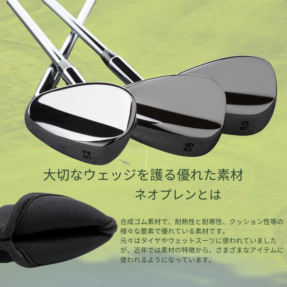 Sand Wedge Cover Colorful Urethane Prevention Stretch No. 48 No. 50 No. 52 No. 54 No. 56 No. 58 No. 60 (White)