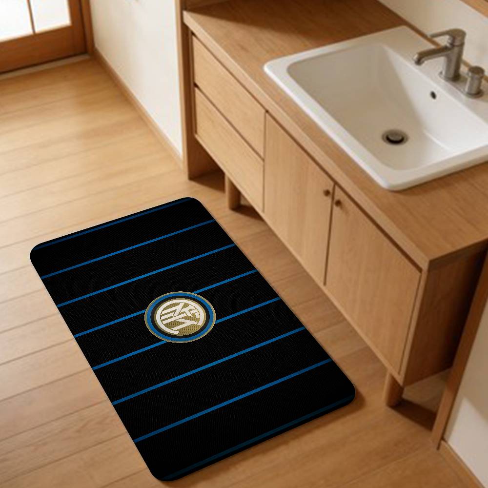 Tapis de couloir lavable antidérapant pour sport Football I-Inter Milan FC Salon Canapé Chaises Zone Tapis de cuisine Paillasson Tapis de sol