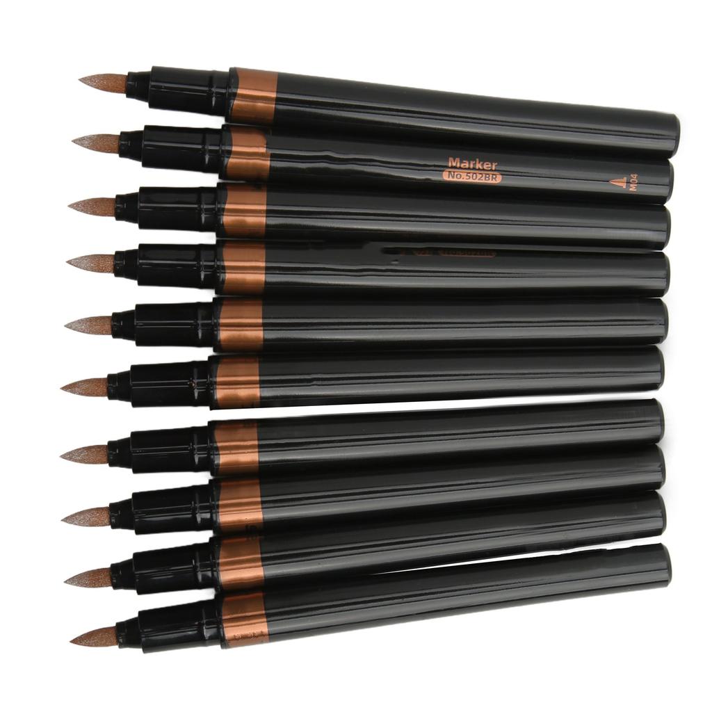10Pcs Metallic Marker Pens Smoother Writing Quick Drying Excellent Ink Paint Pens for Graffiti Painting Coloring Notes