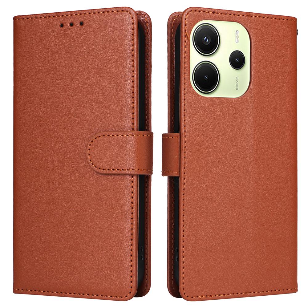 For Xiaomi Redmi Note 14 4G (164.84mm) Case Wallet Stand View PU Leather Phone Cover