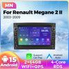 Бездротовий для CarPlay Auto Android 15 Автомагнітола для Renault Megane 2 2002-2009 Інтелектуальна Розумна Система Autoradio GPS Навігація
