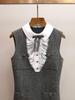 SP Family Grey Lace Bow Ruffle Vest Dress - New Spring Arrival