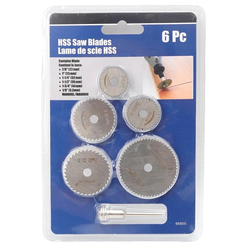 6-30pc HSS Circular Saw Blade Rotary Tool for Metal Cutter Power Woodwork Cutting Discs Rotating Drilling Circular Saw Blade Set