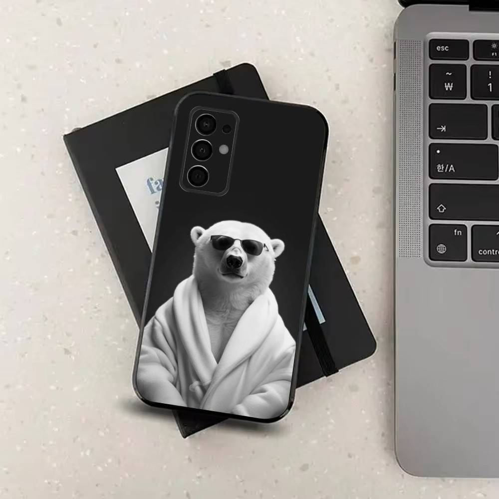 

Clothing Art Bear Case For Samsung Galaxy A73,72,41,J7,22,Note,31,8,9,52,71,53,32,Soft Black Silicone Cover SamsungA31