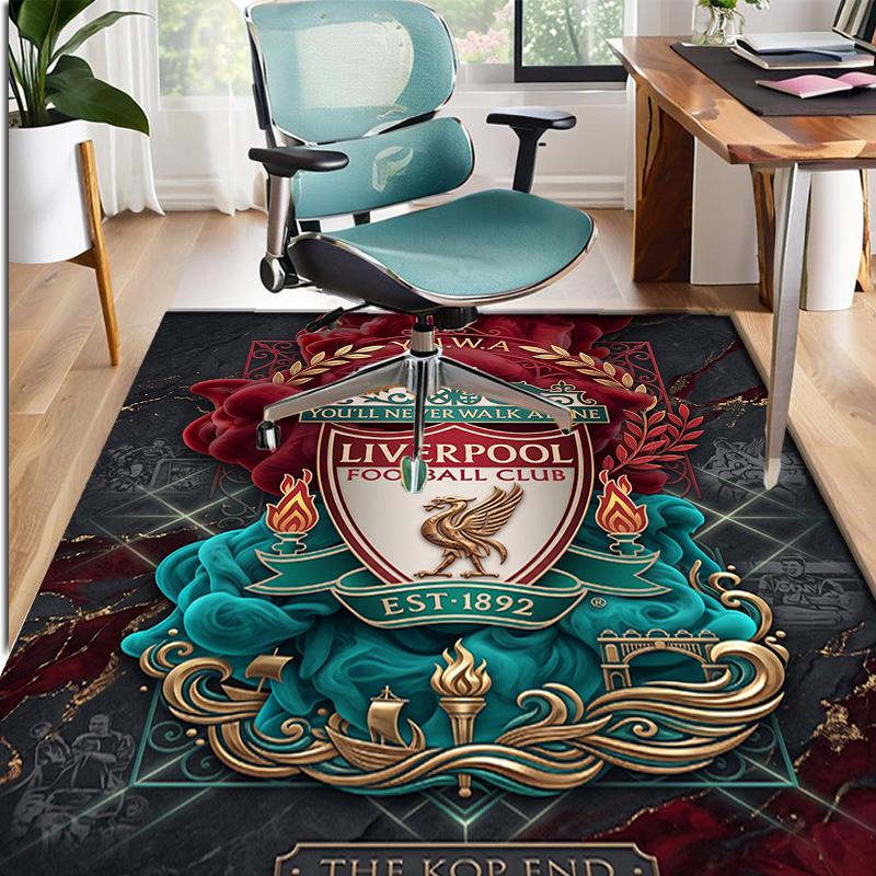 Liverpool Football Club Pattern Rug, Indoor/Outdoor Mat, for Picnic, Gameroom, Bedroom, Office, Living Room, Home Decor Carpet, Birthday Gift